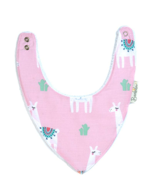 Bavoir Bandana Lama Rose