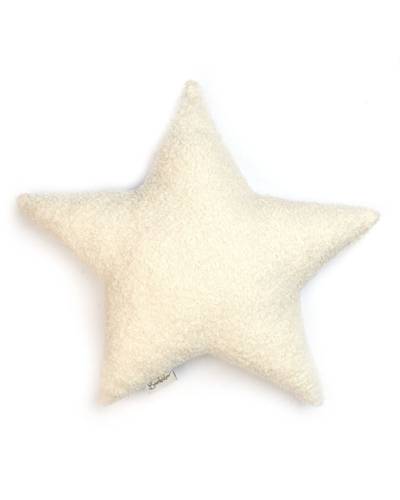 Coussin Etoile Bouclette Ivoire
