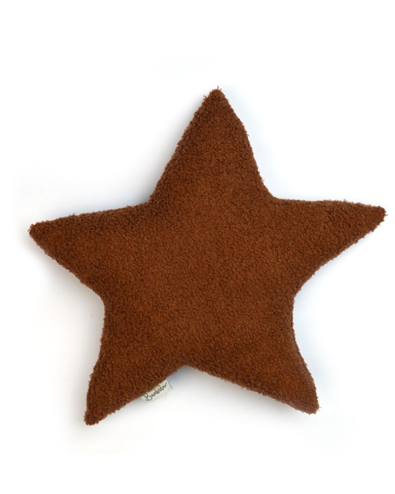 Coussin Etoile Bouclette Terracotta