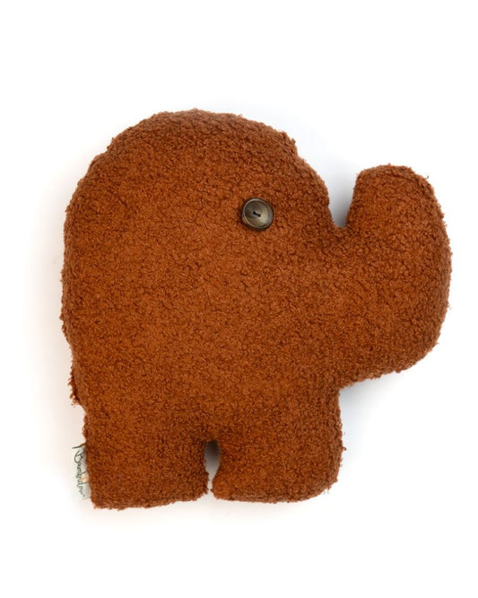 Coussin Eléphant Bouclette Terracotta