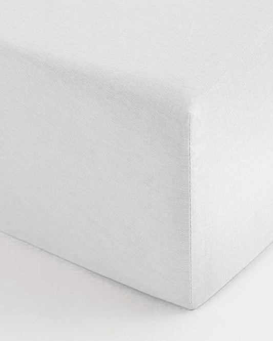 Drap Housse Blanc 90 x 200 cm