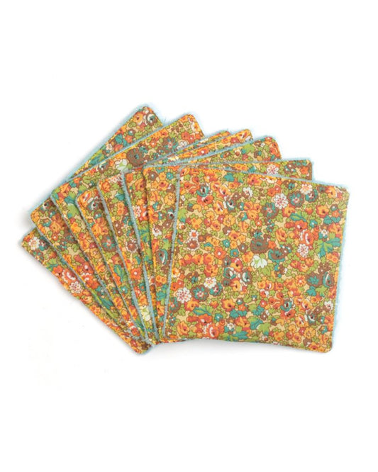 8 Lingettes Lavables Orange Emma Liberty