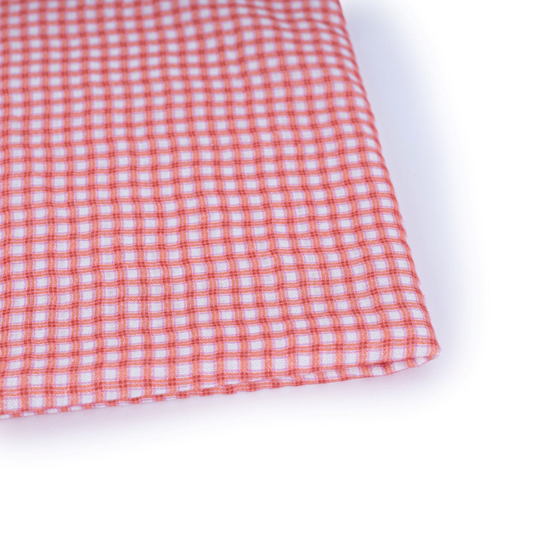 Maxi lange 100 x 100 cm Gaze Vichy Rouge