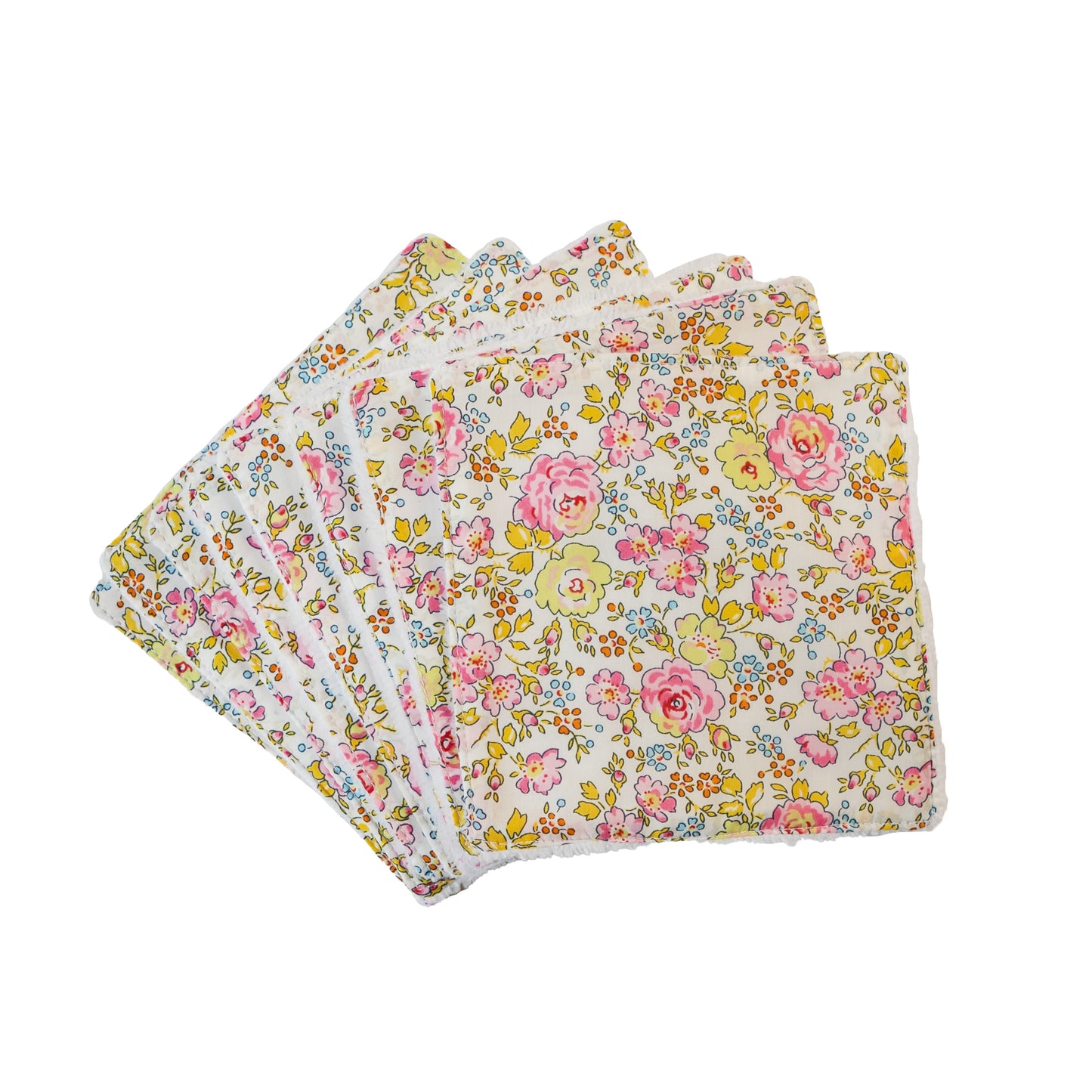 8 Lingettes Lavables Liberty Félicité Rose
