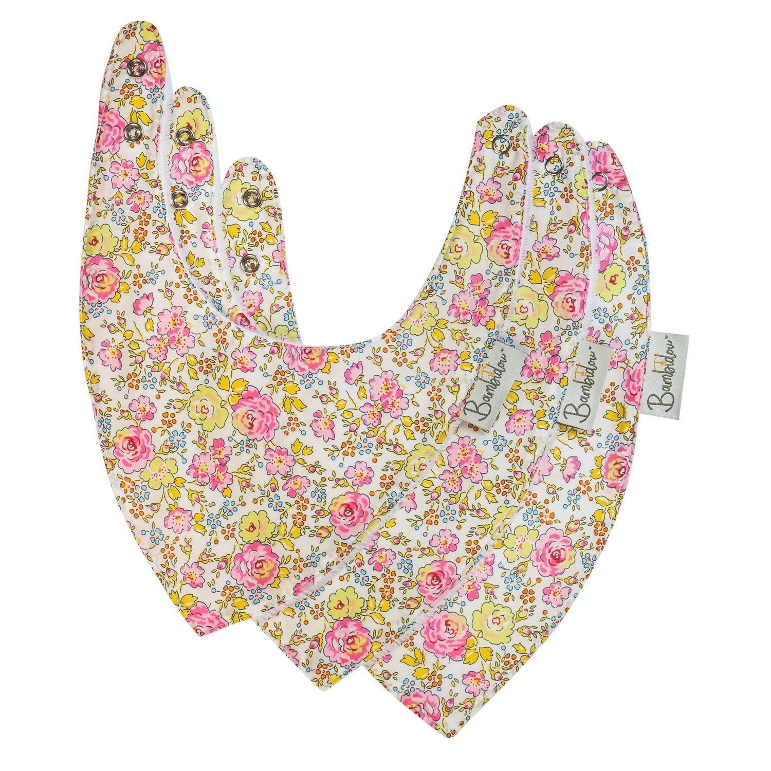 Pack de 3 Bavoirs Bandana Liberty Félicité Rose