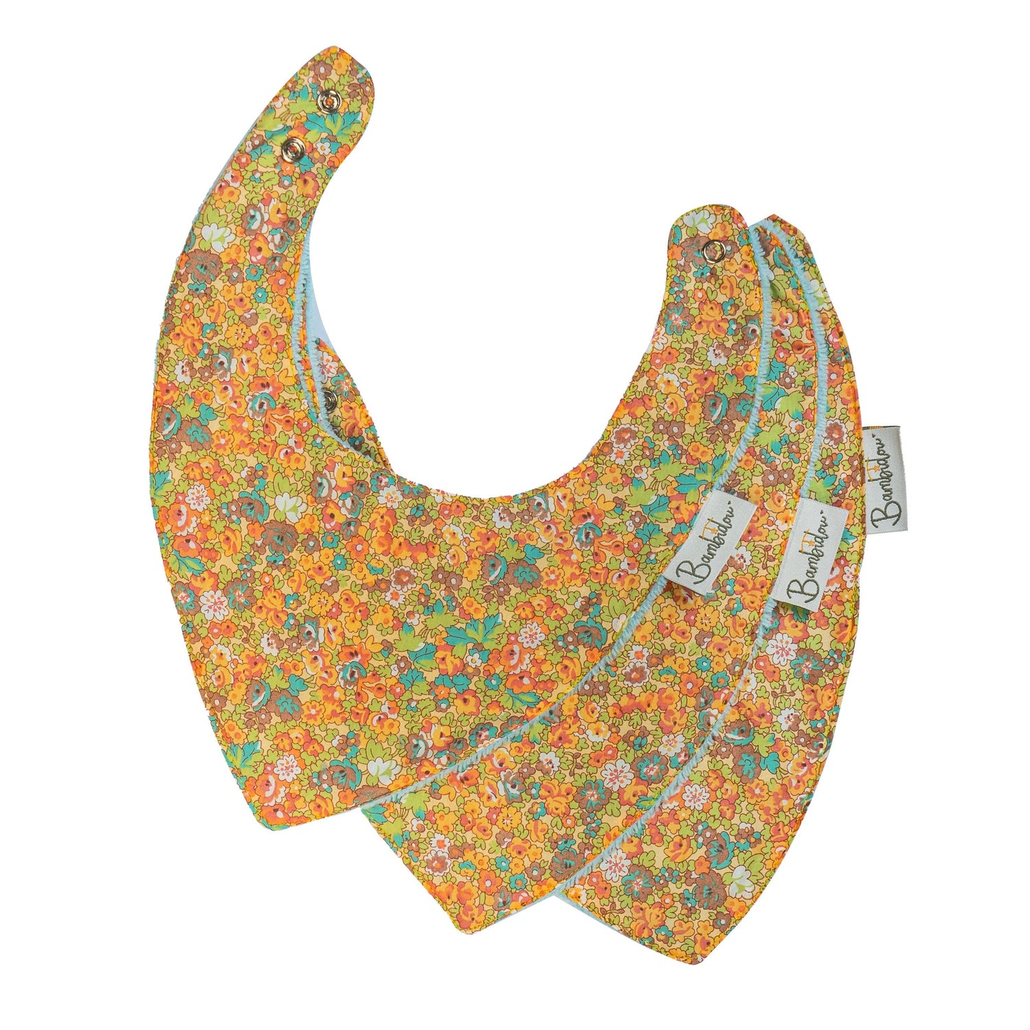 Pack de 3 Bavoirs Bandana Liberty Orange Emma