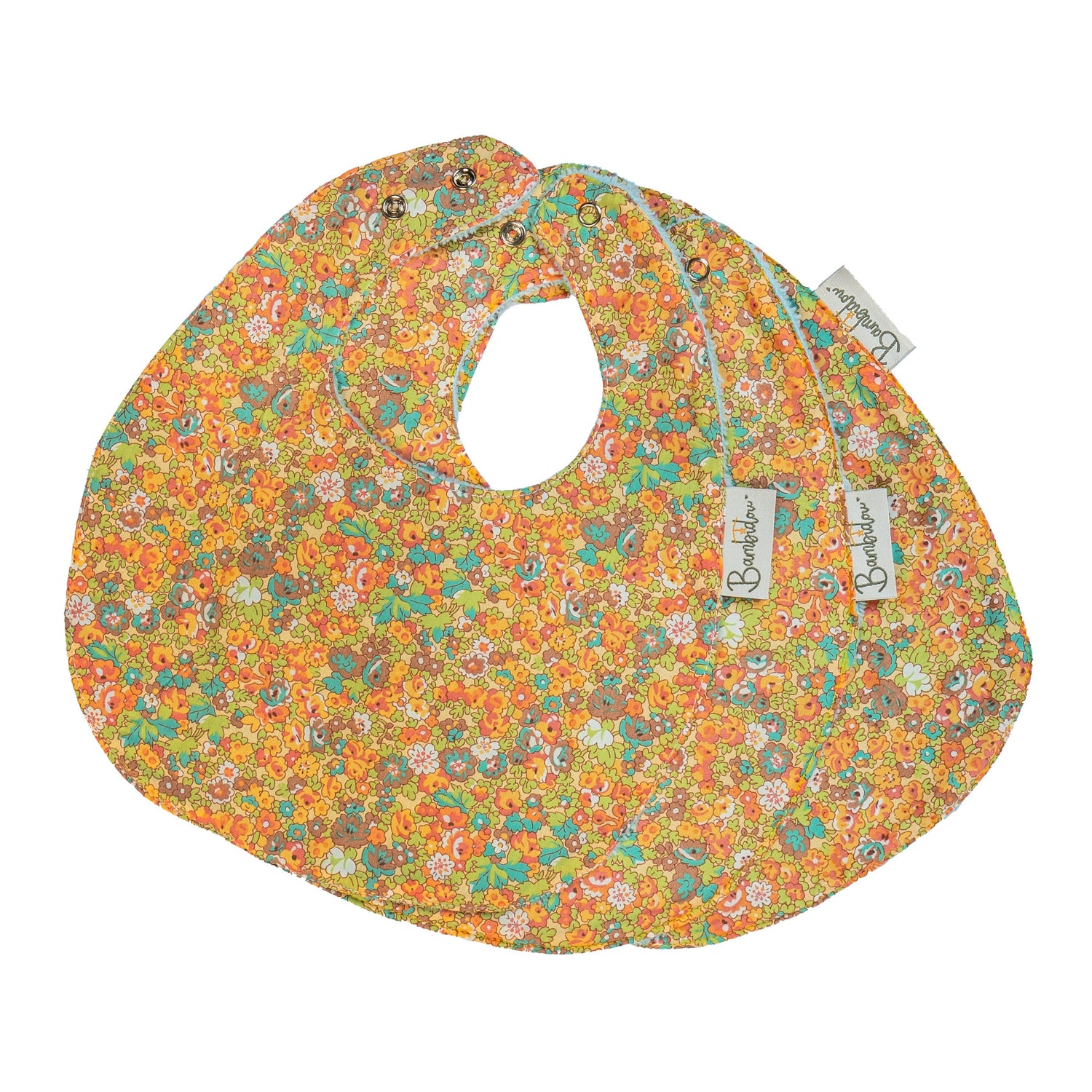 Pack de 3 Bavoirs Classiques Liberty Orange Emma