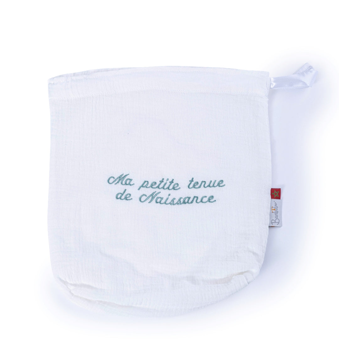 Pochon Naissance Vert eau